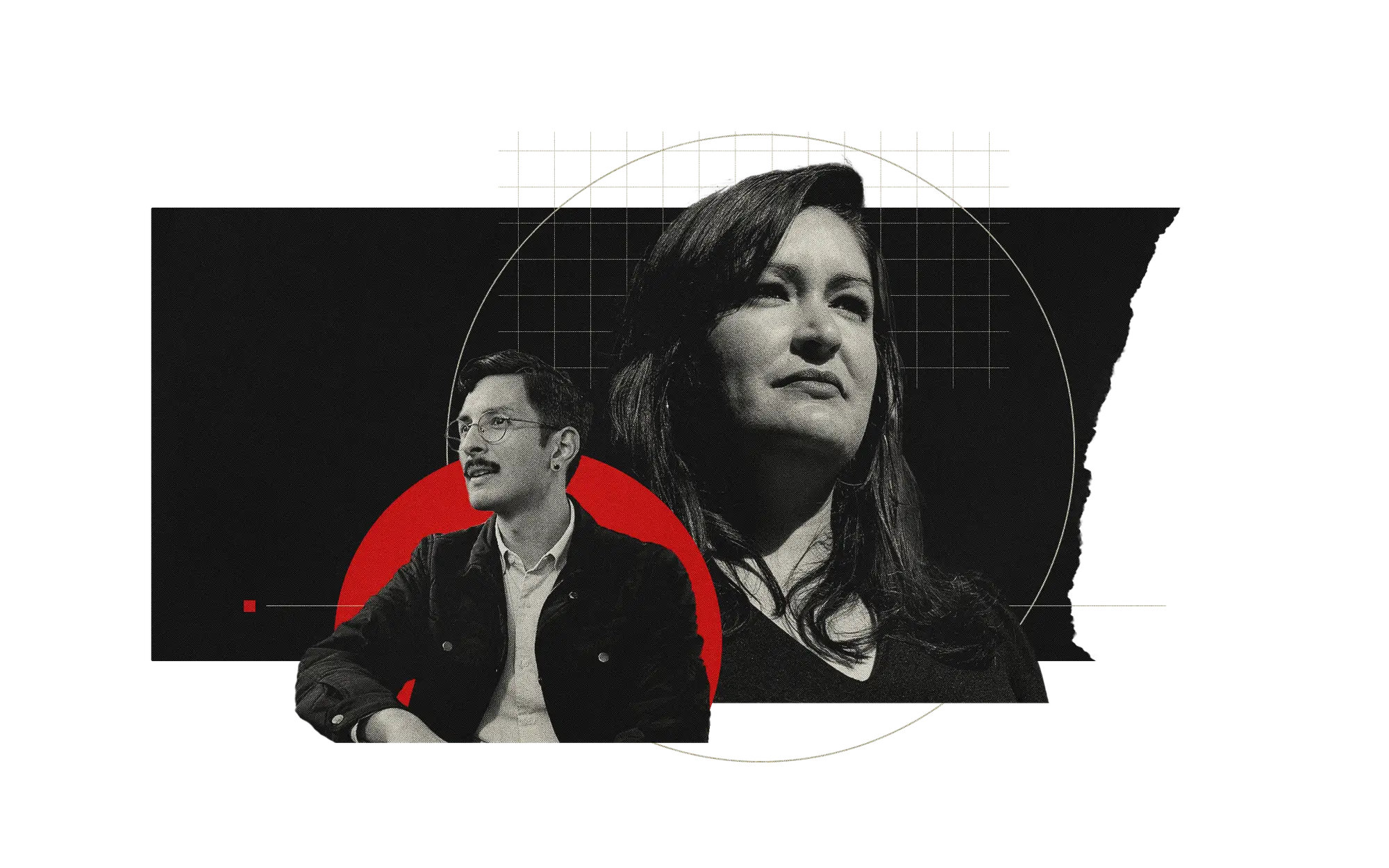 A photo illustration of Hector and Maria