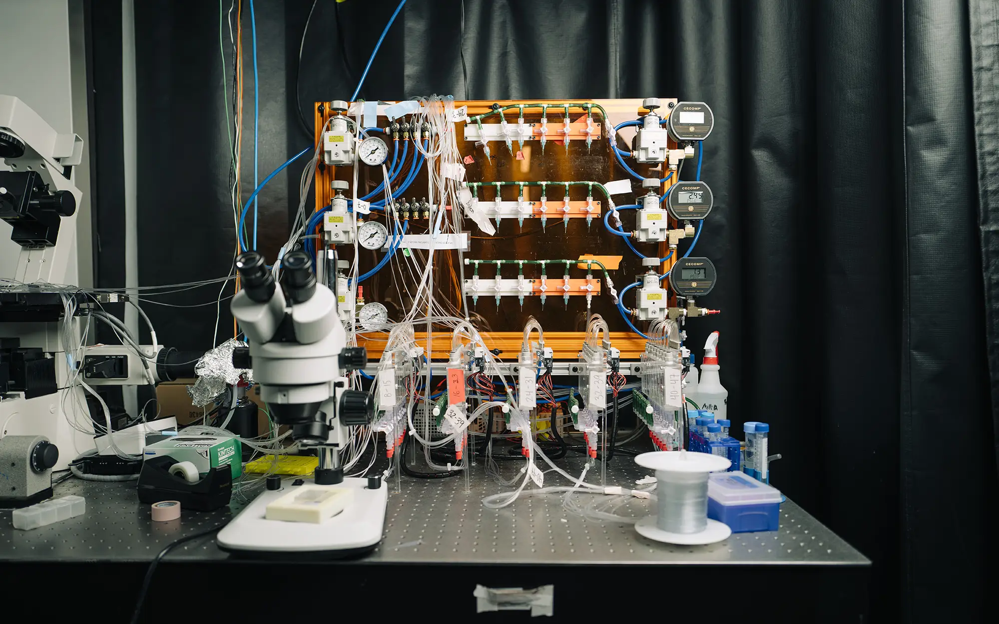 scene of lab setup