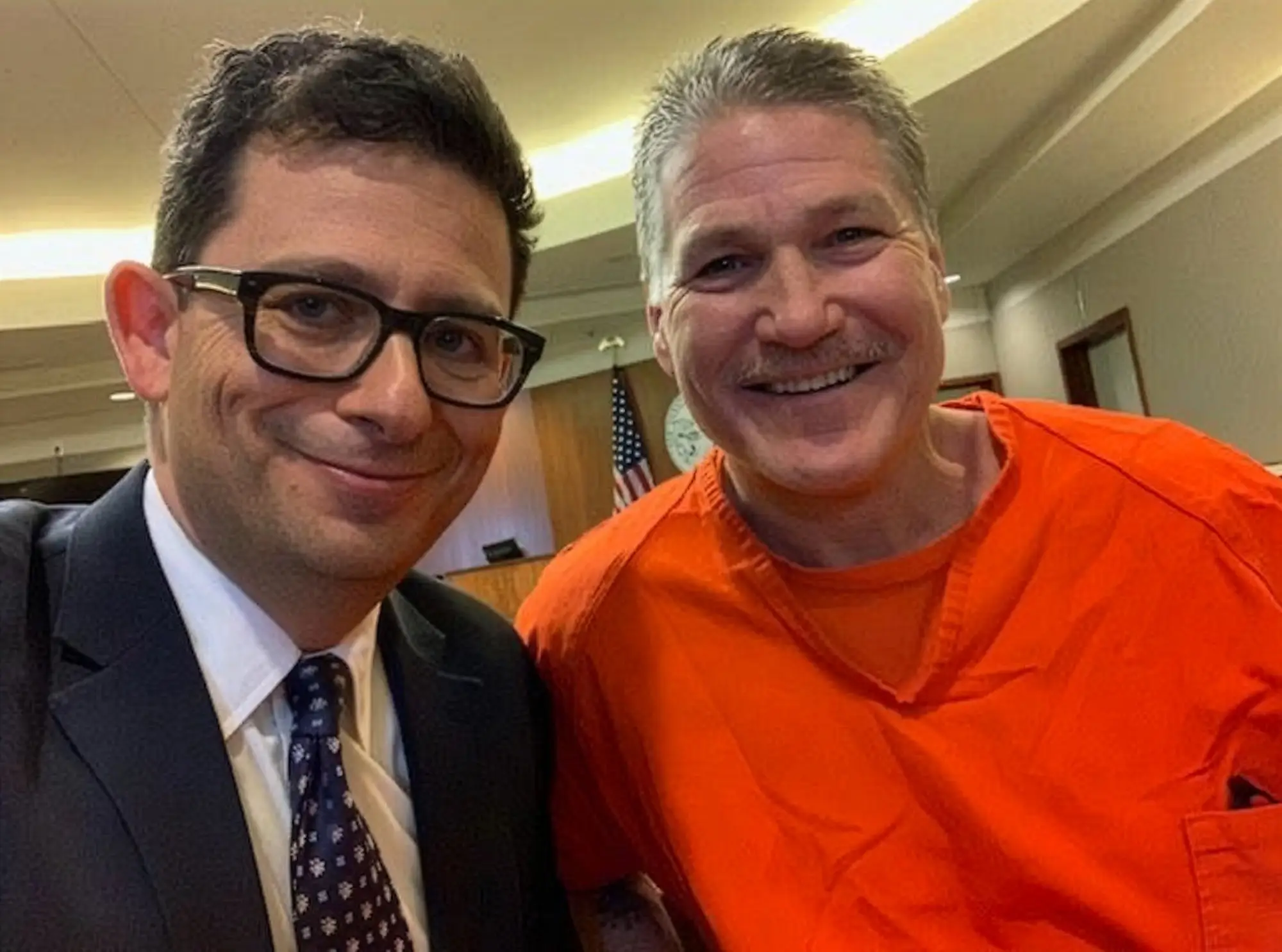 Michael Roman and Steven taking a selfie