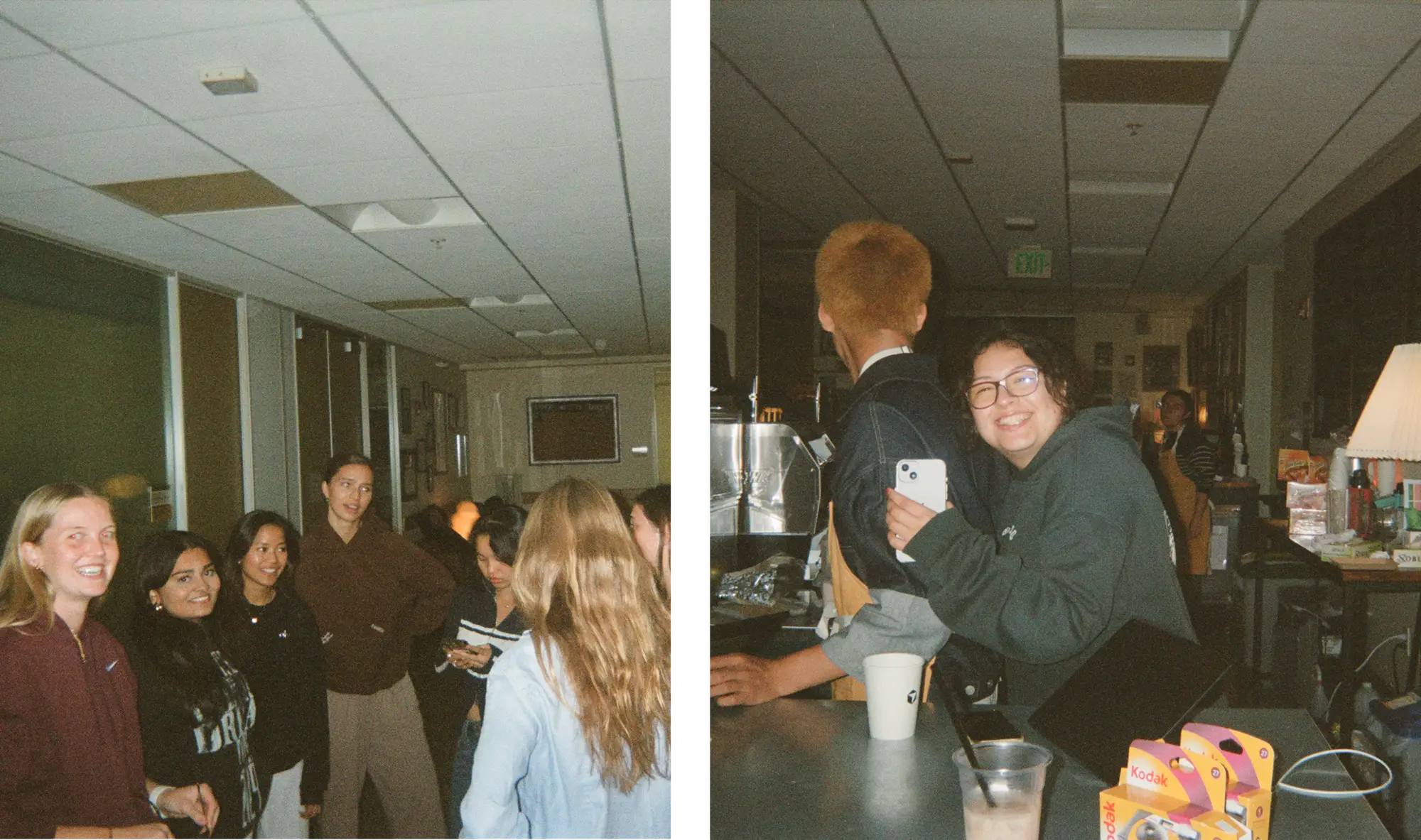 students eating and enjoying the cafe scene