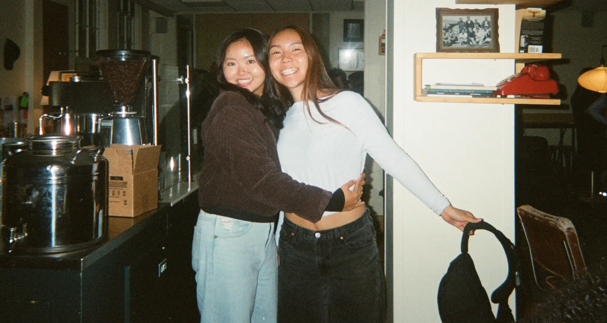 students eating and enjoying the cafe scene