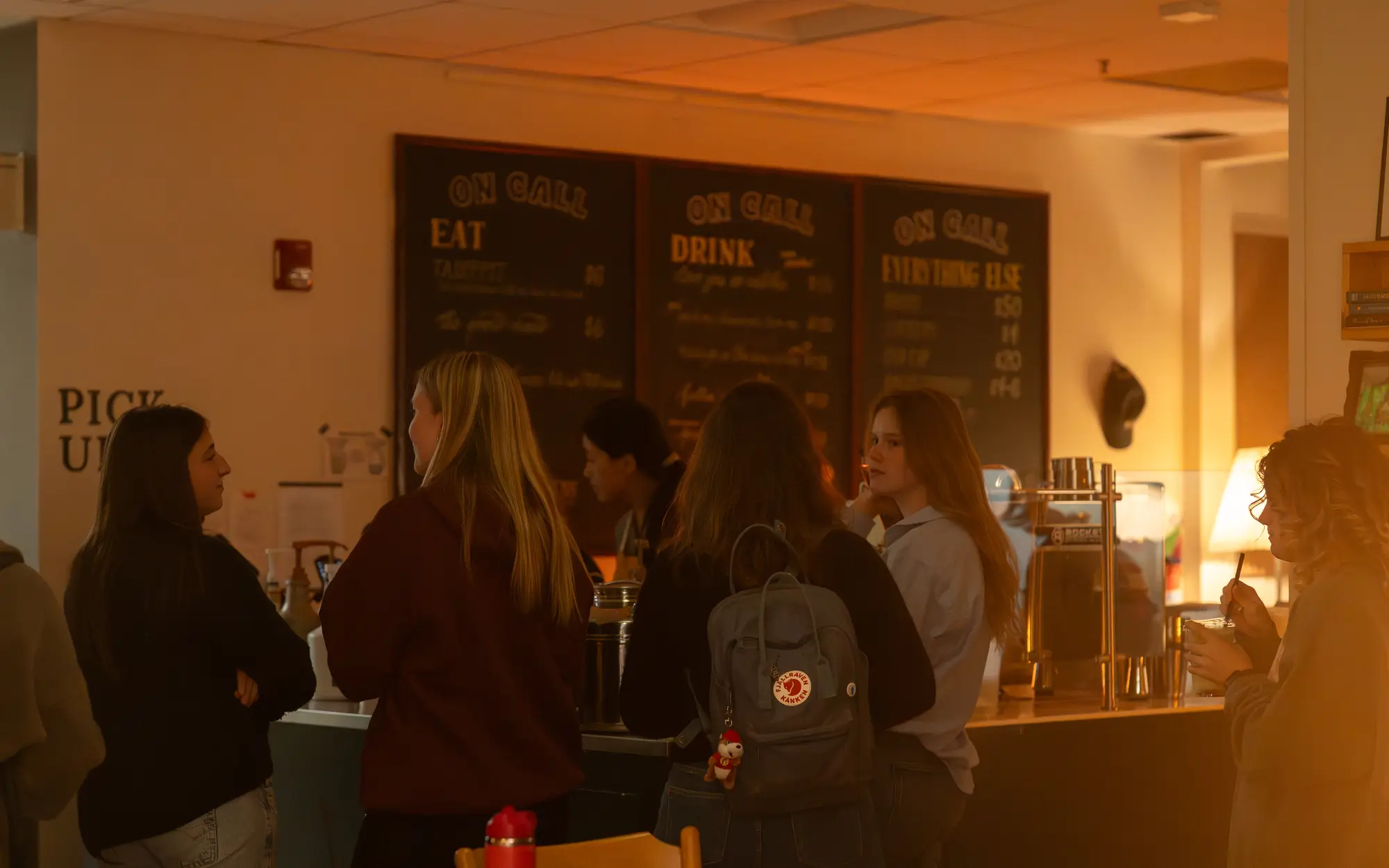scene of students at On Call Cafe