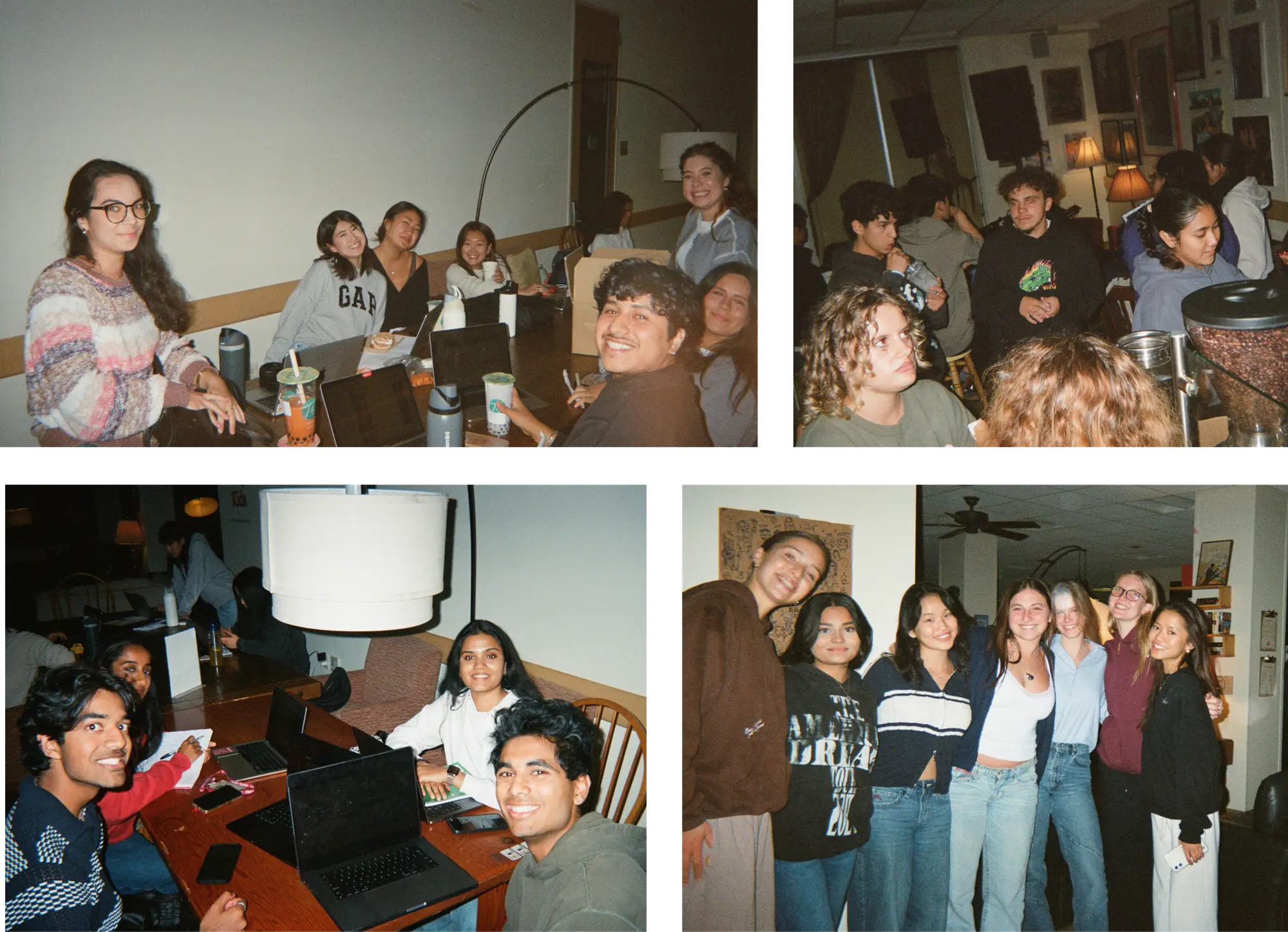 students eating and enjoying the cafe scene