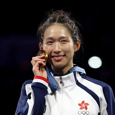 Former Stanford fencer Vivian Kong competes in women's epee at the 2024 Paris Olympics.