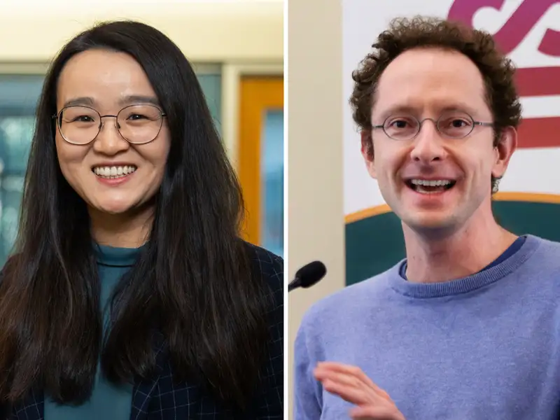 headshots of Diyi Yang and Ludwig Schmidt