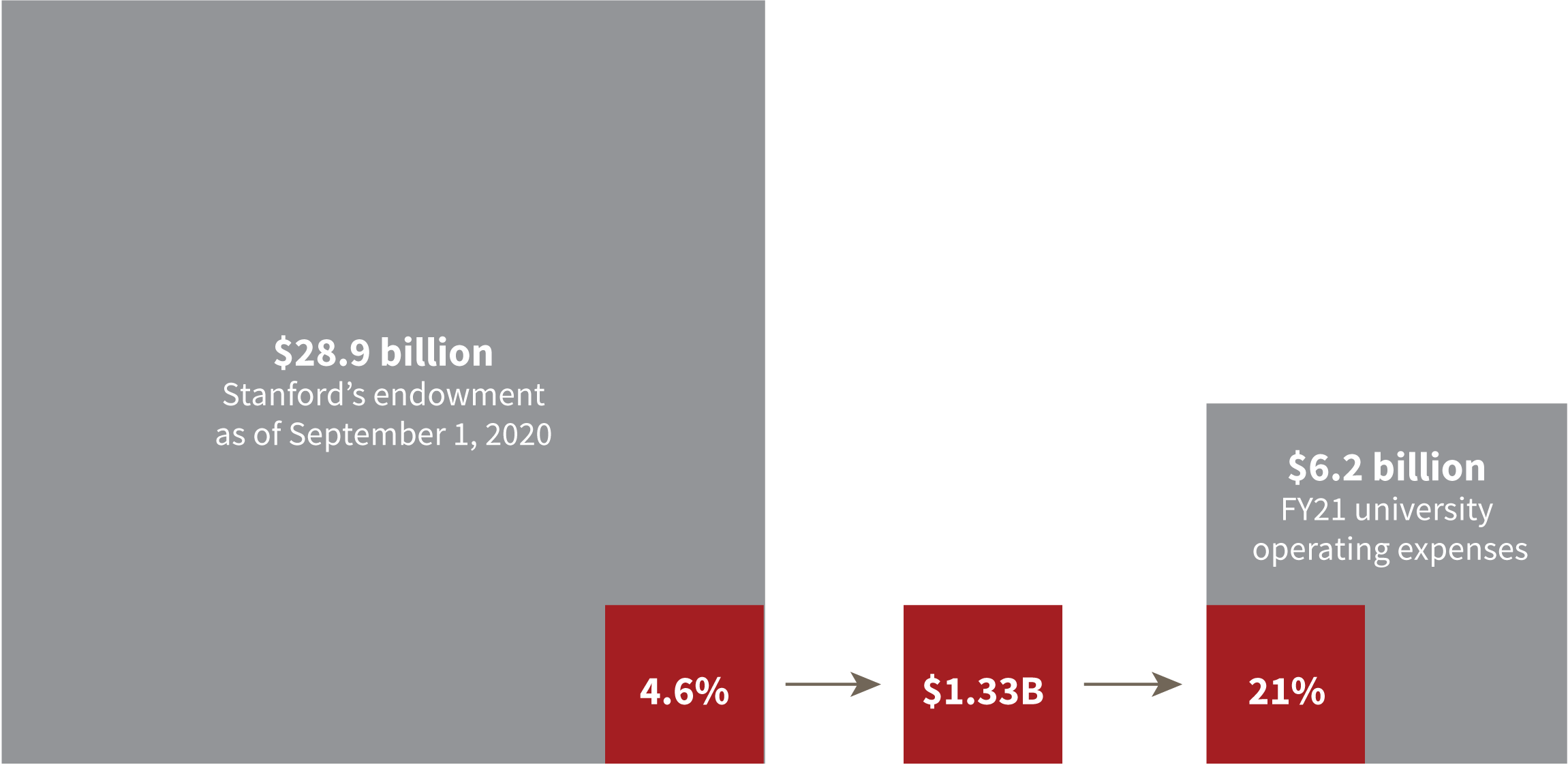 A graph illustrating the endowment payout