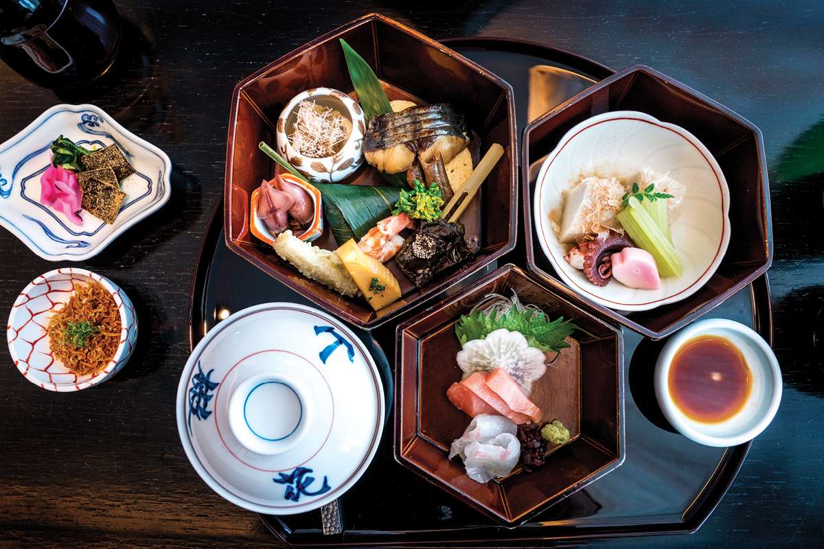 plates of japanese cuisine