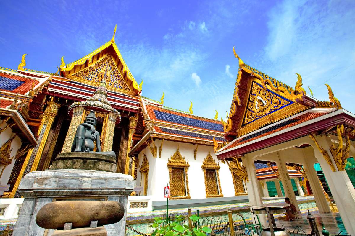 The Grand Palace in Bangkok, Thailand. Used to be the official home to the Kings of Thailand, now used mainly for ceremonial events.