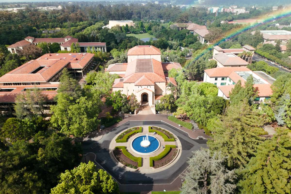 Rainbow on Stanford campus