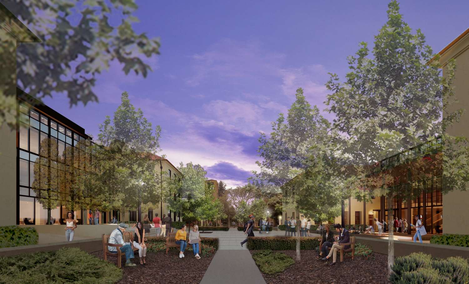 A rendering of the new GSE courtyard