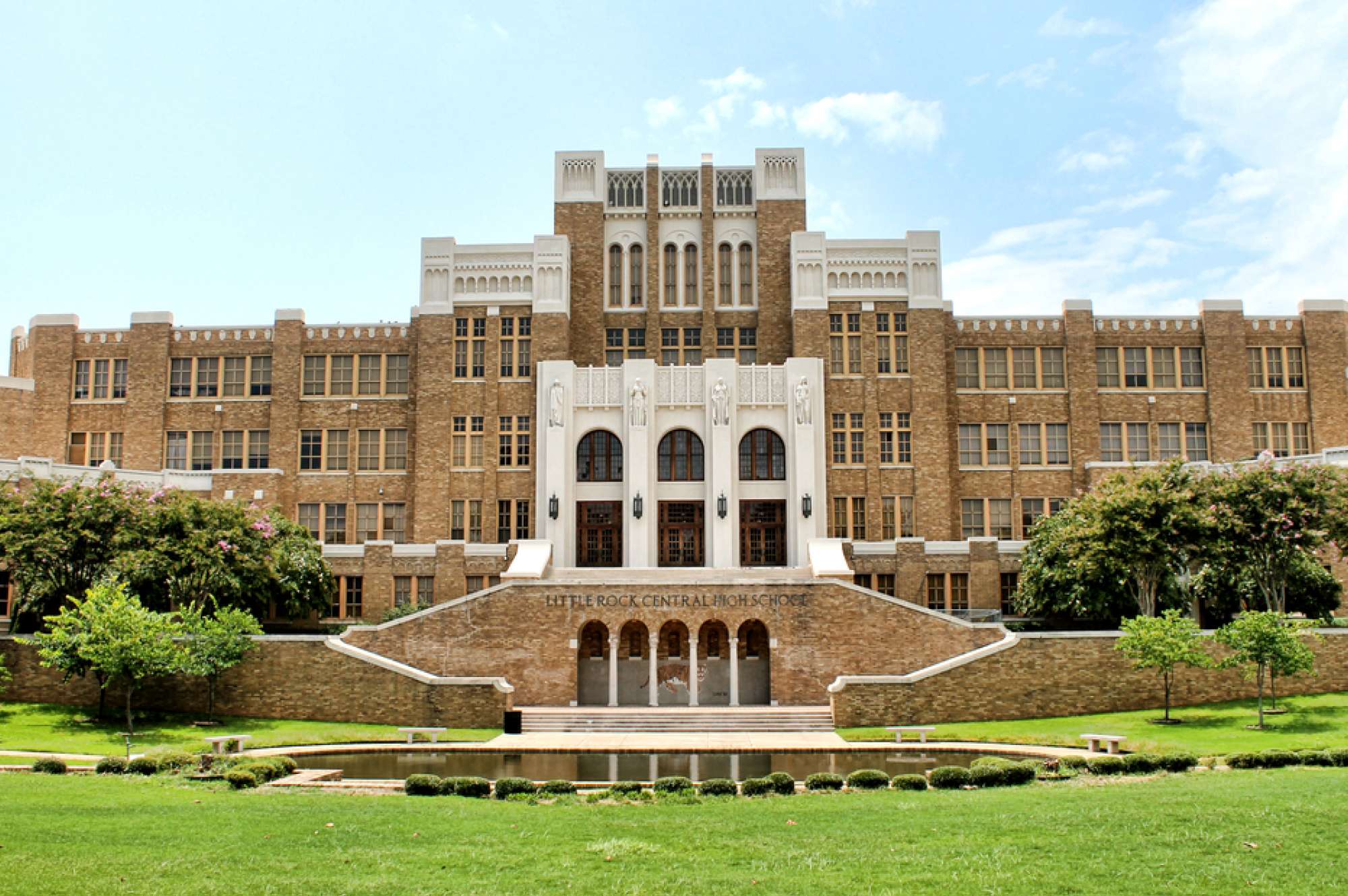 view of central high school building