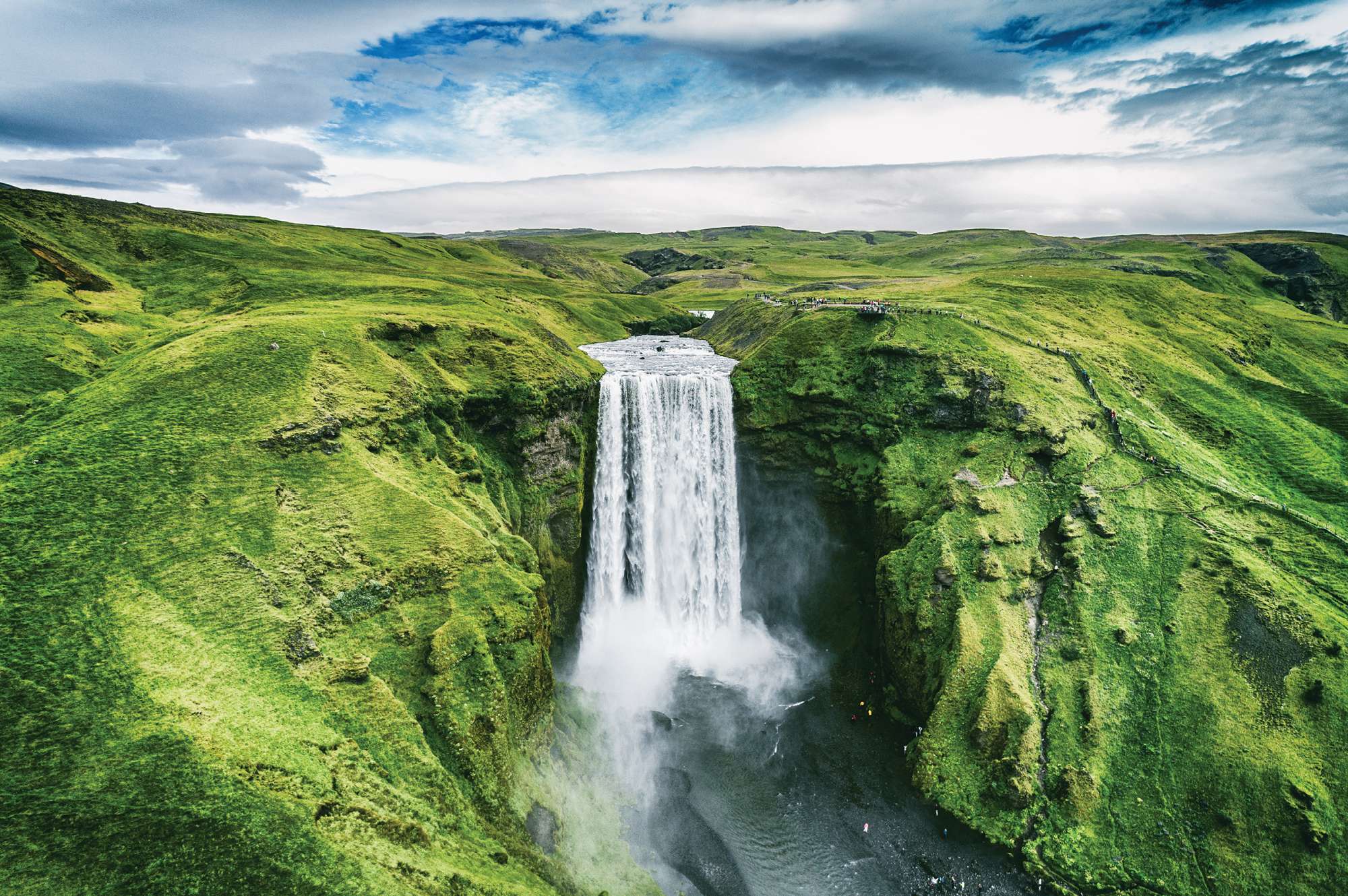stunning view of waterfall