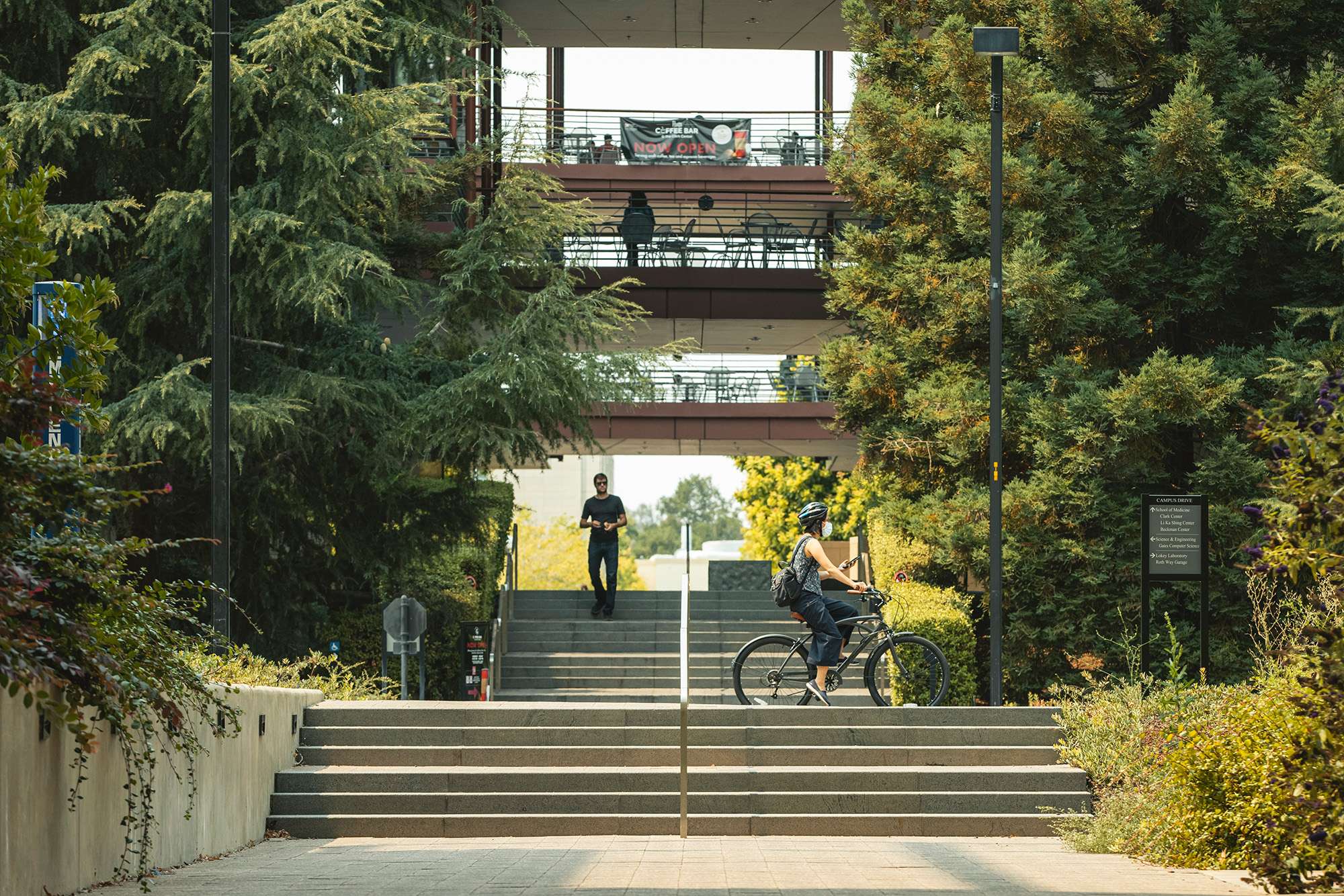 Campus with bicycles