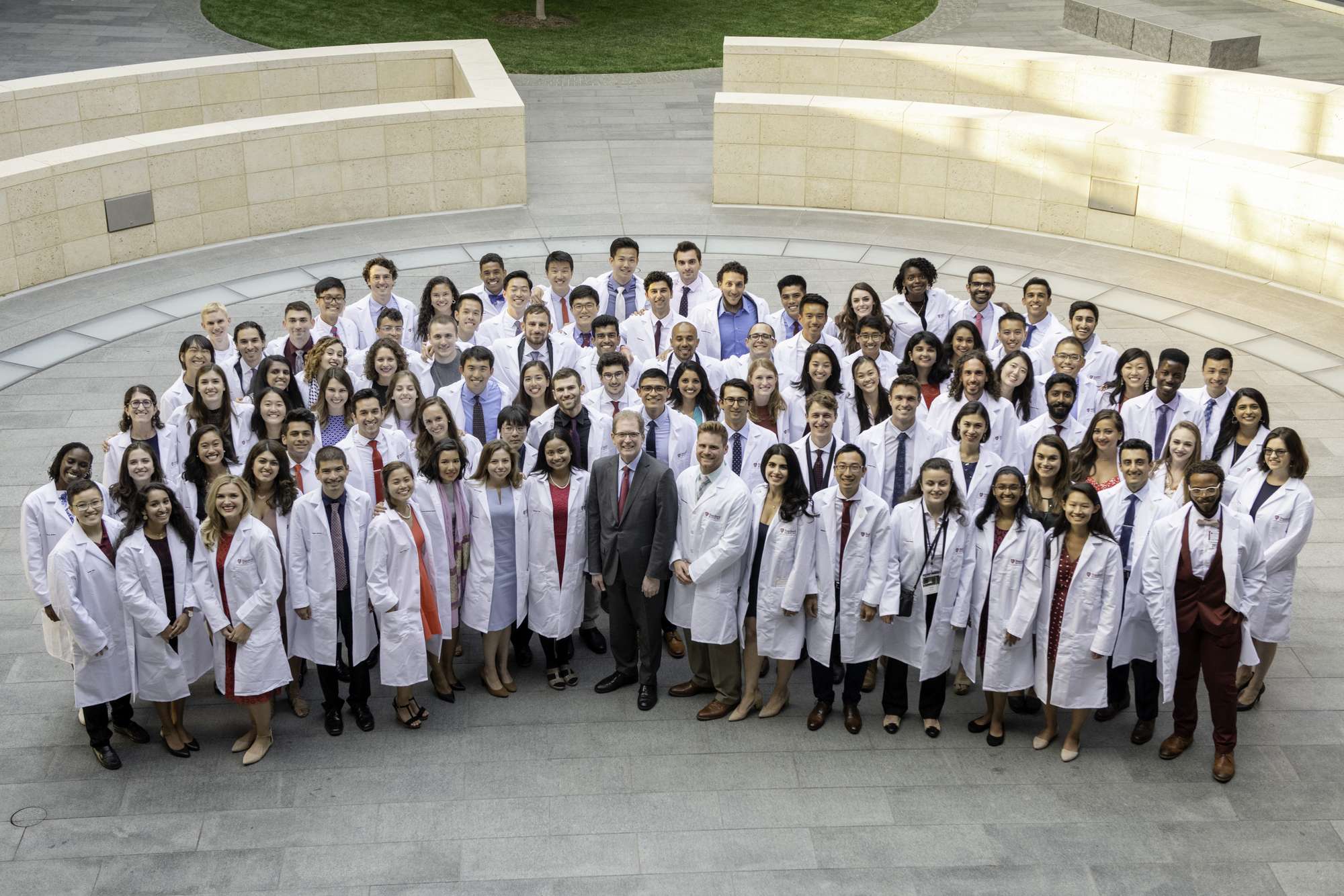 A group of students at their white coat ceremony
