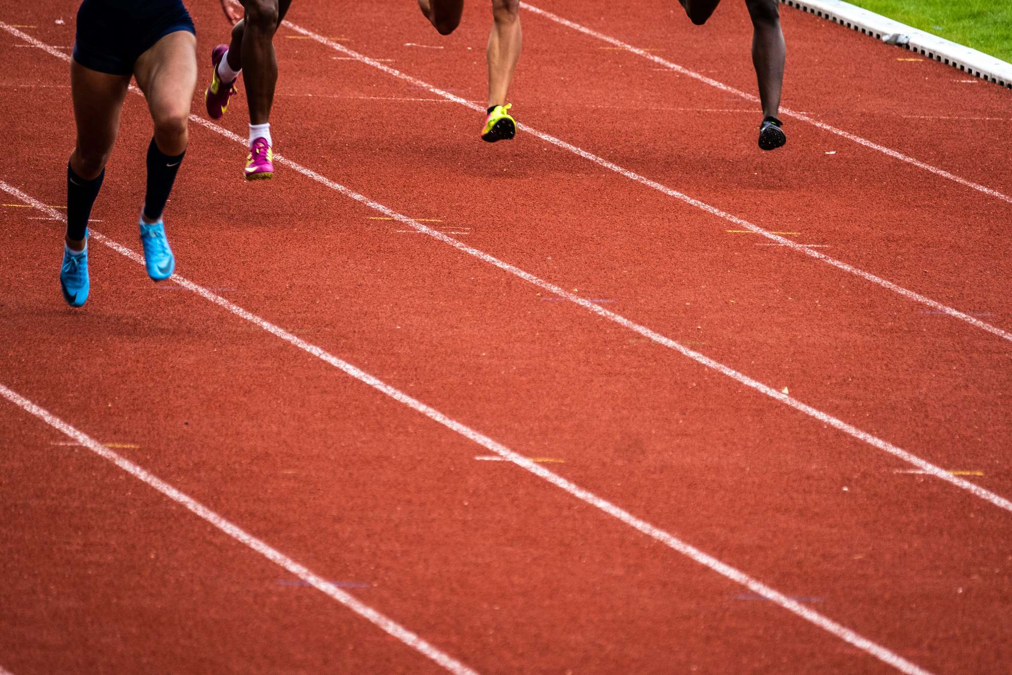 runners on a track