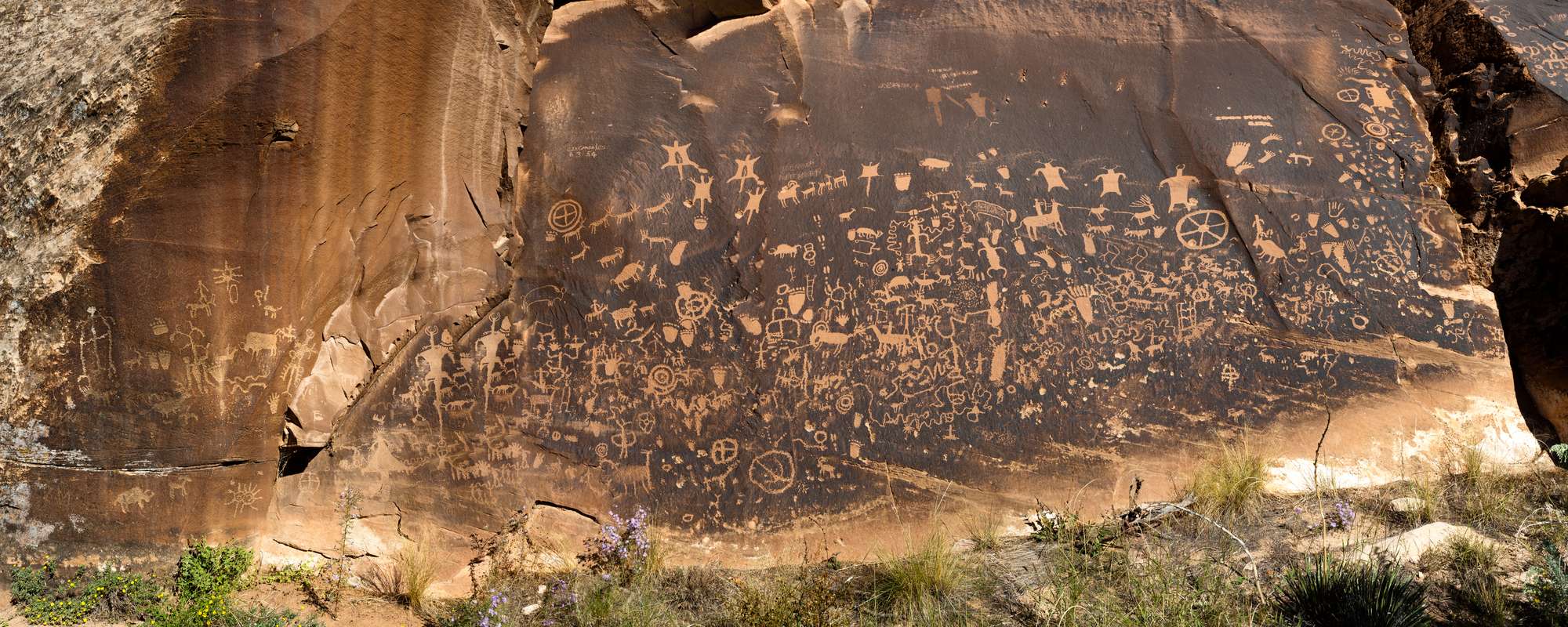 Petroglyphs at Newspaper Rock at UT 211 near Monticello, Utah, USA