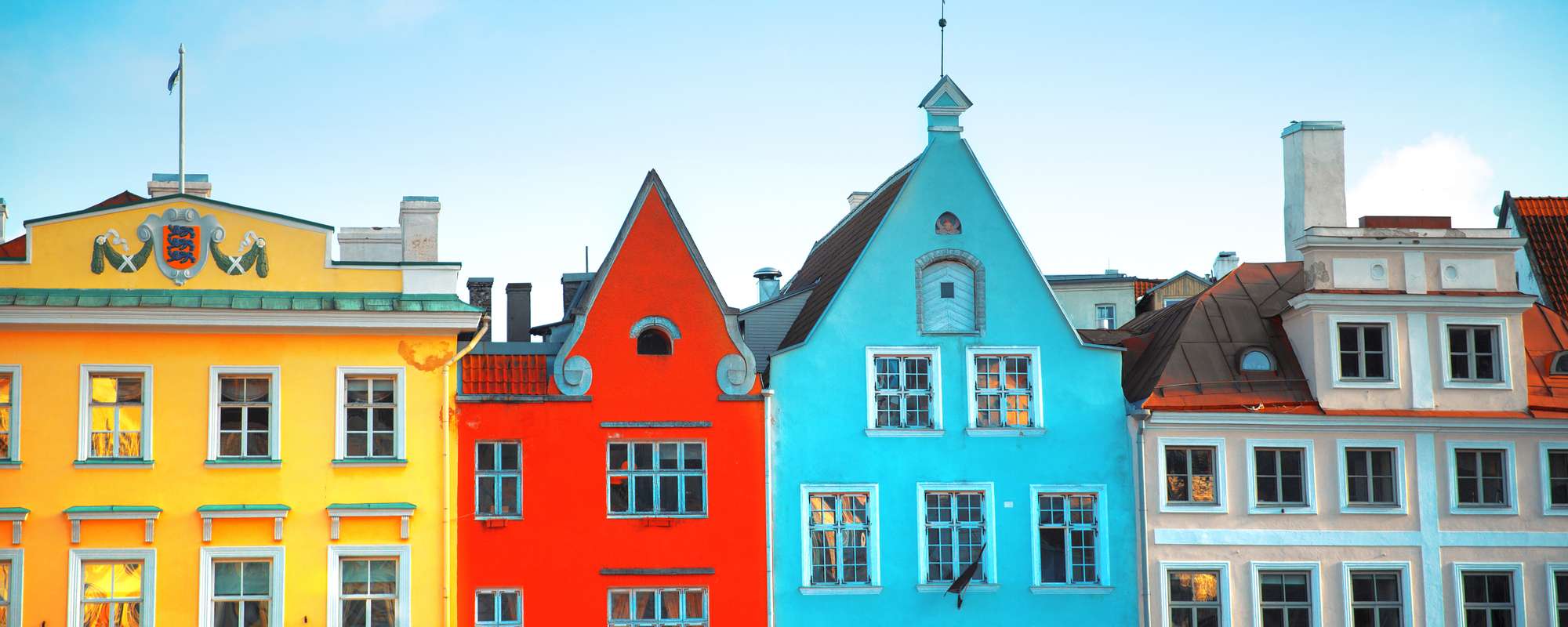 Tallinn, Estonia. Very beautiful old Town Hall Square