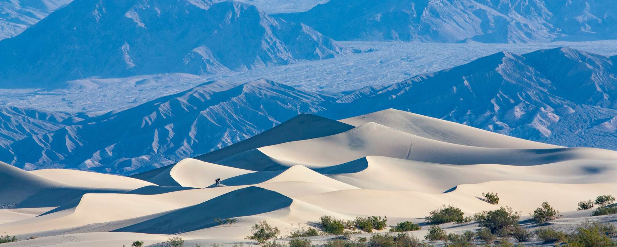 Mesquite Flat Sand Dunes with mountains in the distance, Death Valley National Park, California