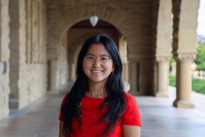 Laura in the quad